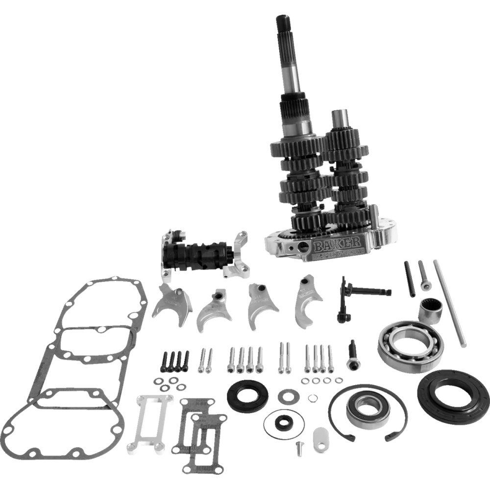 Overdrive 6-Speed Gear Set — 6-speed, 1st 2.94:1, 6th 0.86:1, polished kit