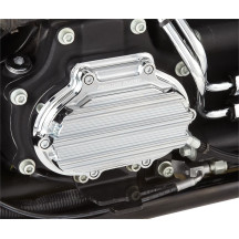 10-Gauge Transmission Side Cover — 6-hole mount, 6-speed transmission, Chrome