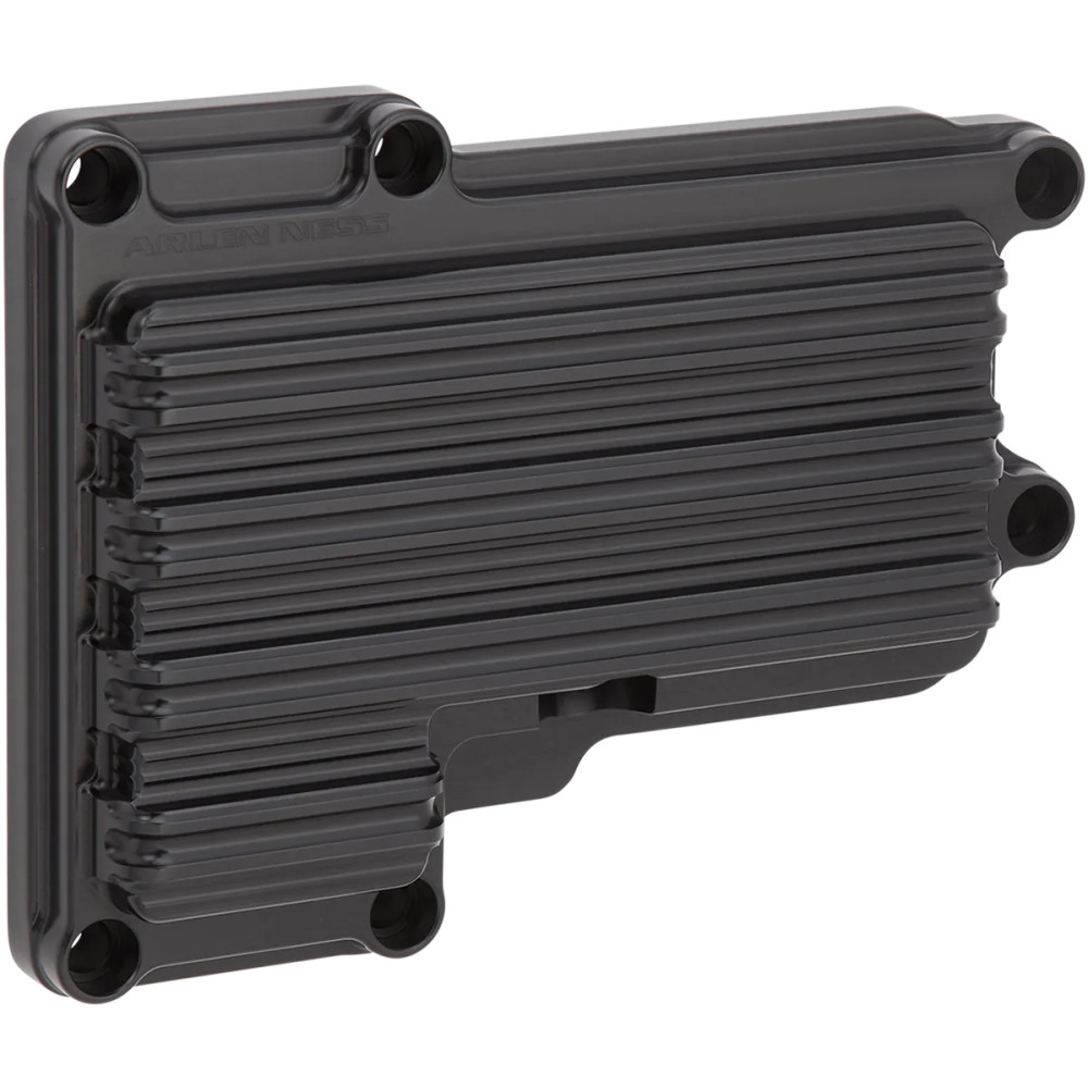 10-Gauge Transmission Side Cover — 6-hole mounting, Black Anodized