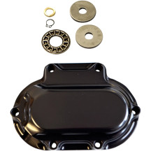 Hydraulic Clutch Side Cover — Black, powder-coated, 6-hole mount, 6-speed