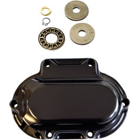 Hydraulic Clutch Side Cover — Black, powder-coated, 6-hole mount, 6-speed