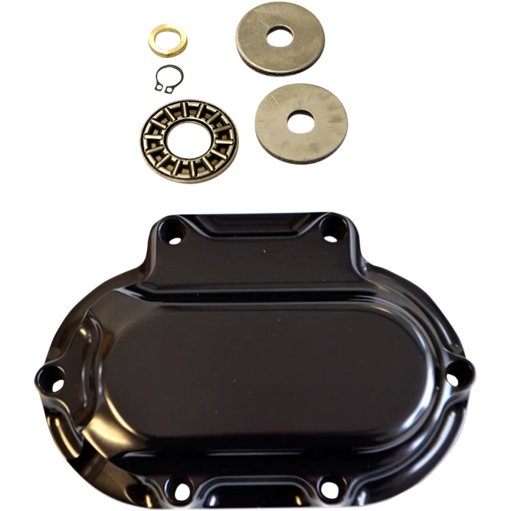 Hydraulic Clutch Side Cover — Black, powder-coated, 6-hole mount, 6-speed