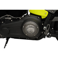 Scorpion Derby Cover — Black powder-coated, 5-hole