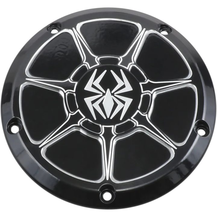 Tapa de Derby — negro, aluminio billet