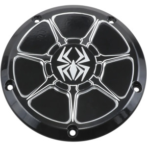 Tapa de Derby — negro, aluminio billet