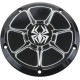 Tapa de Derby — negro, aluminio billet