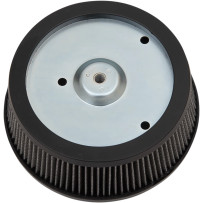 Replacement Air Filter — Round, paper media, Black, Silver