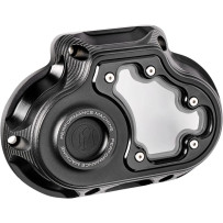 Transmission Cover — PERFORMANCE MACHINE (PM), Vision style, Billet aluminum, 0177-2081M-SMB