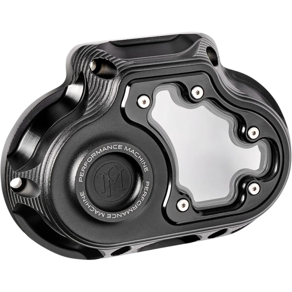 Transmission Cover — PERFORMANCE MACHINE (PM), Vision style, Billet aluminum, 0177-2081M-SMB