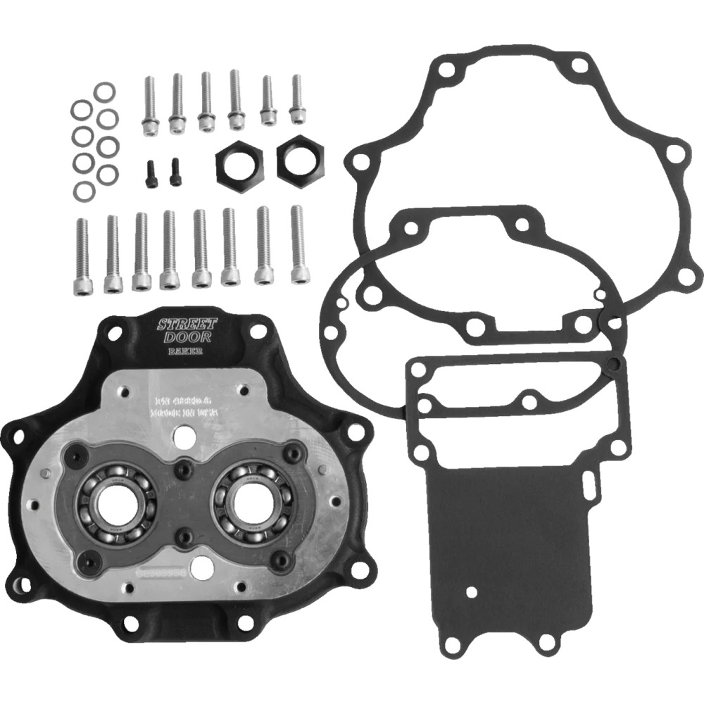 Ensamblaje de tapa de transmisión de 6 velocidades — 6 velocidades, negro, acabado wrinkle