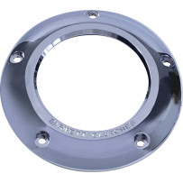 Derby Cover — Chrome, clear window, fits '18 Softail narrow-profile primary