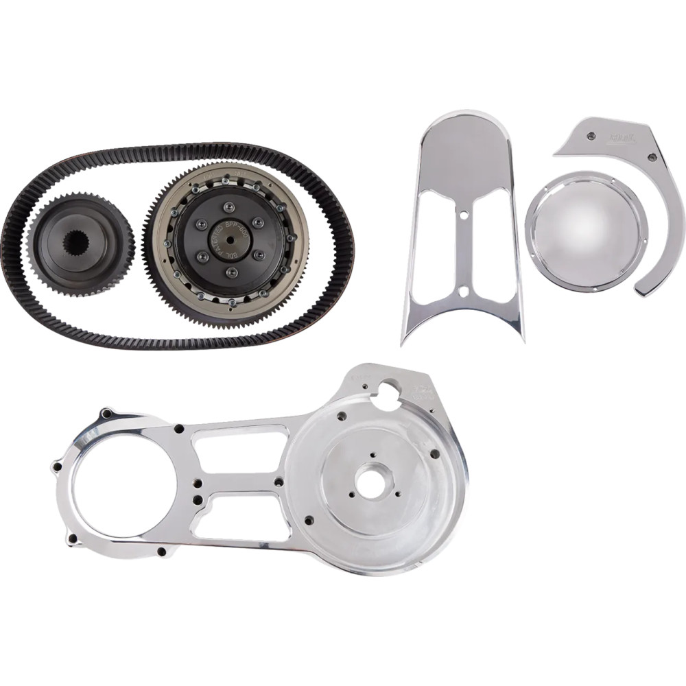 2-3/4" Open Belt Drive Kit — 75 mm (2-3/4"), 142-tooth, Polished