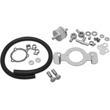 Crankcase Breather with Support Bracket Kit — Silver