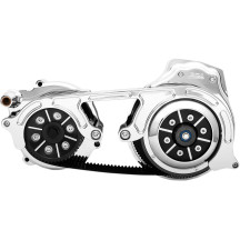 2" Open Belt Drive Kit with 2-Piece Motor Plate — Chrome