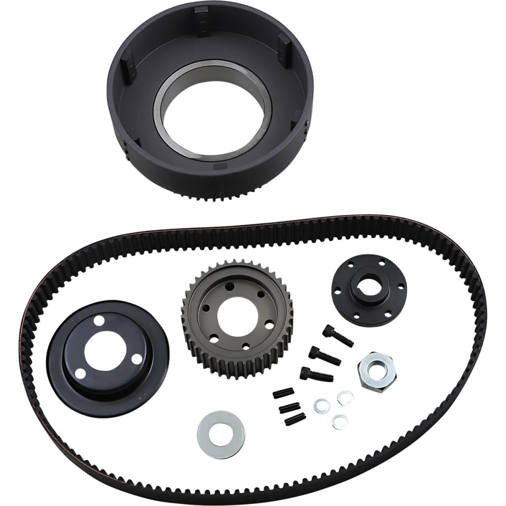 Belt Drive Kit — 39T front pulley, 61T rear basket, 8 mm x 1.5" 132T belt, tapered engine shaft 1936–1954