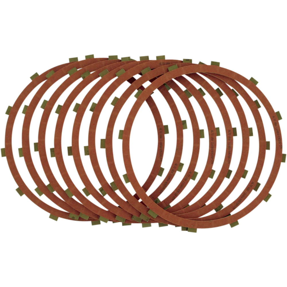 Red Eagle Organic Clutch Friction Plate Set — 8-pack, red