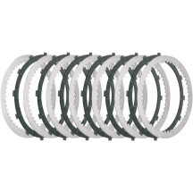 Kit de placas de embrague Big Twin — Juego de 7, Placas de transmisión de acero, Fricción Kevlar