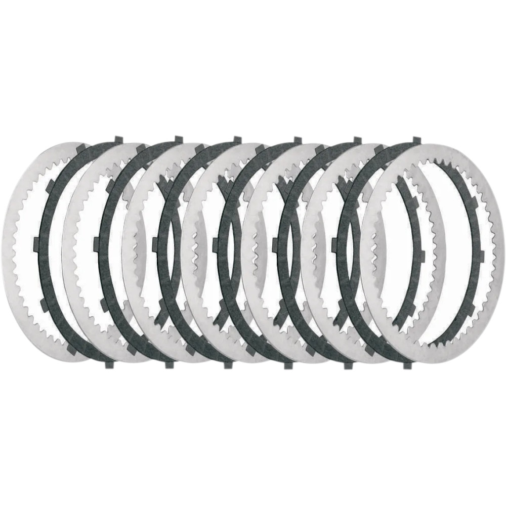 Kit de placas de embrague Big Twin — Juego de 7, Placas de transmisión de acero, Fricción Kevlar