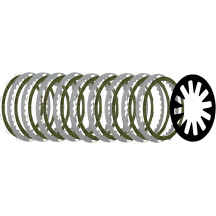 High-Performance Clutch Kit with Extra Plate — Set of 9, steel drive plate, Kevlar friction plate