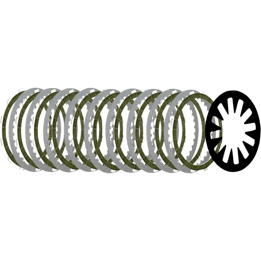 High-Performance Clutch Kit with Extra Plate — Set of 9, steel drive plate, Kevlar friction plate
