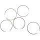 Snap Rings — Clutch bearing, 5-speed, 5-pack, Silver