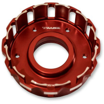 Billet Clutch Basket — Red anodized