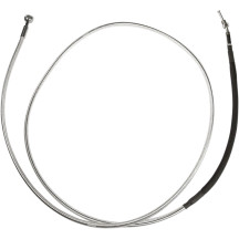 Alternate Length Hydraulic Clutch Line — 78", 10 mm straight banjo fitting, Chrome