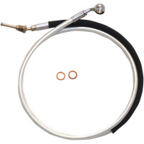 Alternate Length Hydraulic Clutch Line — 193 cm (76"), 10 mm 35° banjo fitting, Chrome