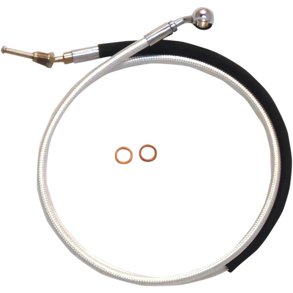 Alternate Length Hydraulic Clutch Line — 80" (203 cm), 10 mm 35° banjo fitting, Chrome