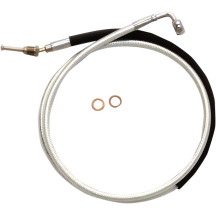 Alternate Length Hydraulic Clutch Line — 203 cm (80"), 10 mm 90° banjo fitting, Chrome