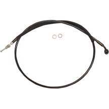 Alternate Length Hydraulic Clutch Line — 183 cm (72"), 10 mm 35° banjo fitting, stainless steel, Black