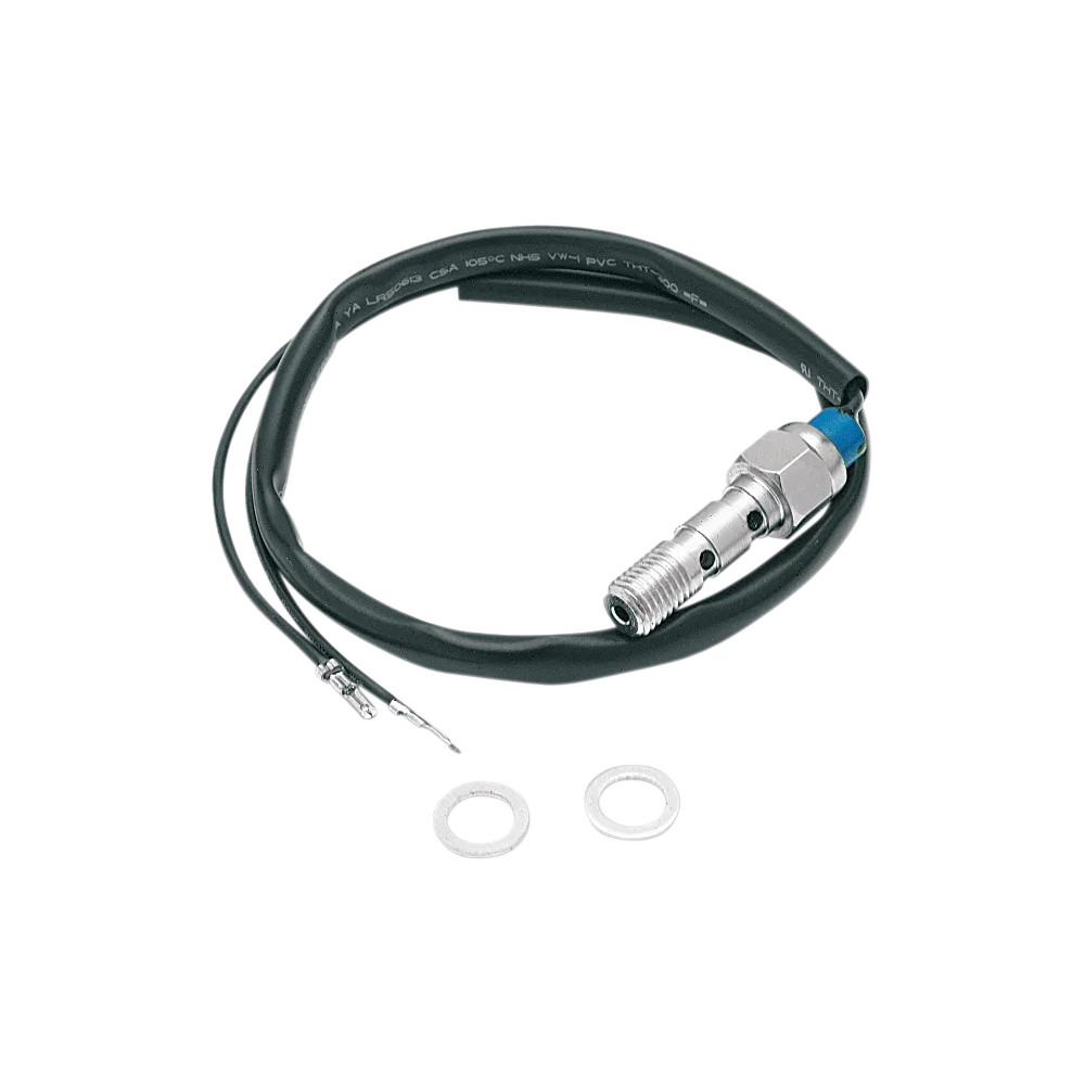 Hydraulic Brake Light Switch — 10 mm (3/8"), M10 x 1.25, Chrome