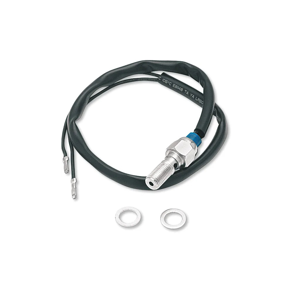 Interruptor hidráulico de luz de freno — 9.5 mm (3/8"), rosca 3/8-24, cromo