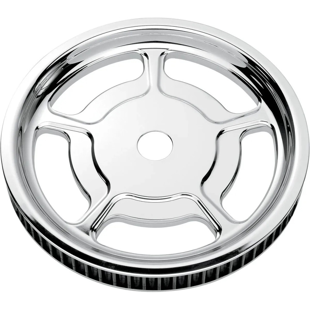 Universal Rear Cush-Drive Aluminum Pulley — 68-tooth, 25.4 mm (1.000") , Chrome