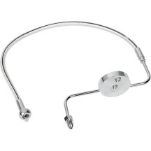 Designer Series Front Lower Brake Line Kit — without ABS, single disc, Chrome