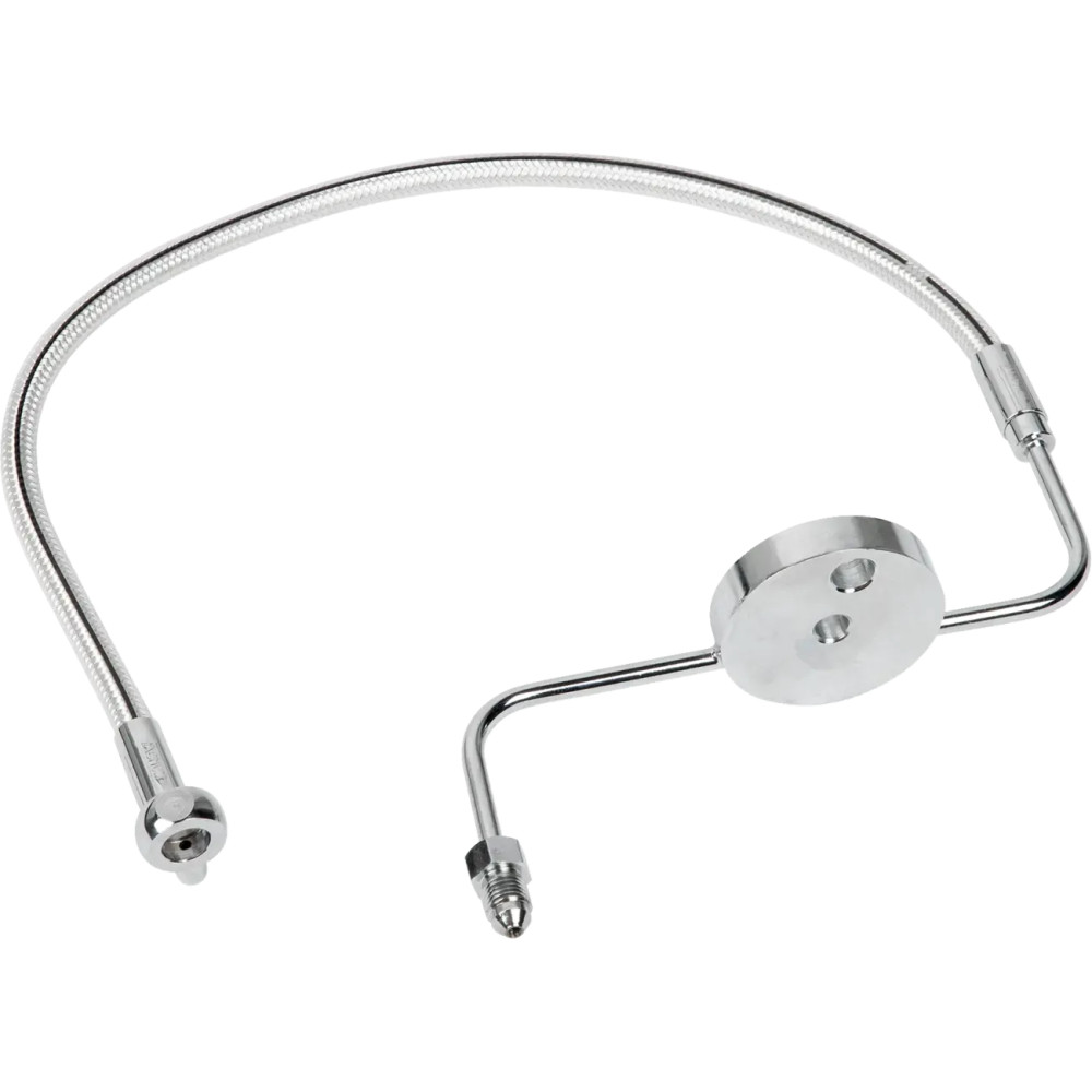 Designer Series Front Lower Brake Line Kit — without ABS, single disc, Chrome