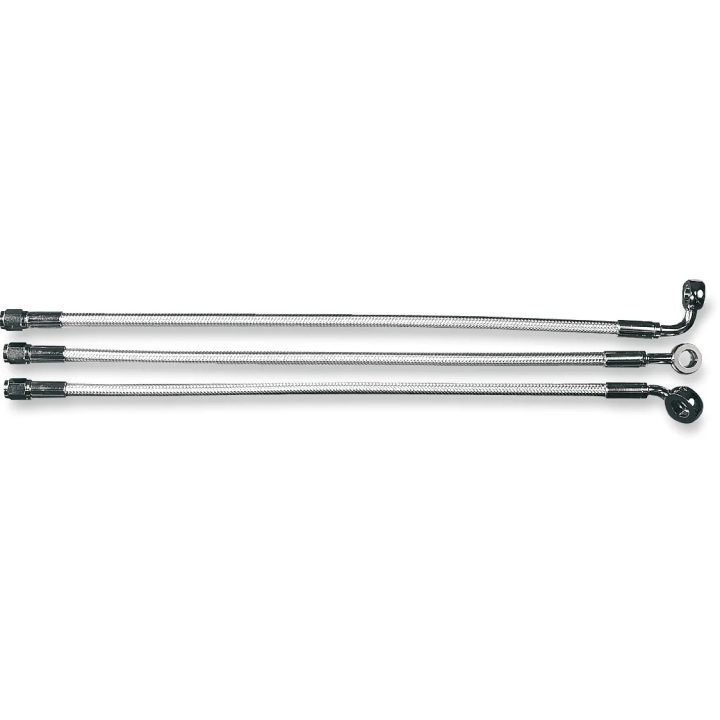 Kit de línea de freno superior trenzada Designer Series de longitud alternativa para modelos sin ABS — 23" de largo, banjo 10 mm