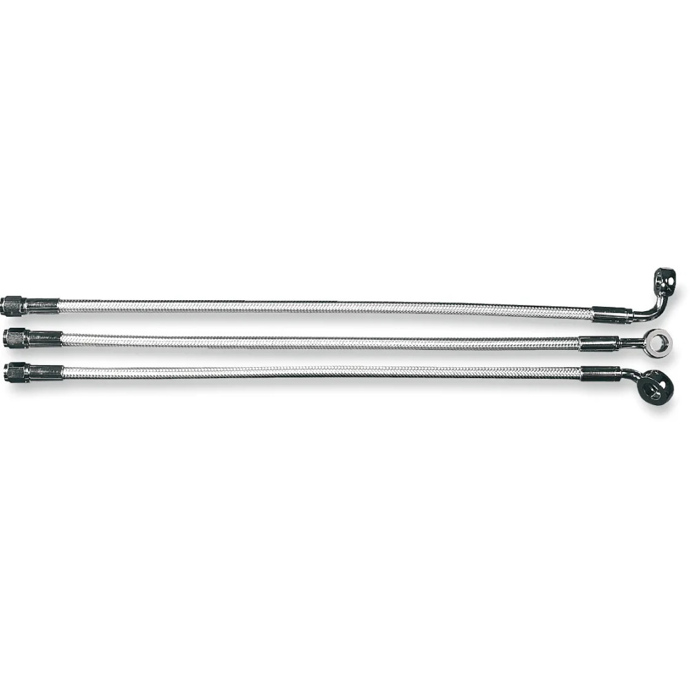 Alternate Length Designer Series Braided Non-ABS Front Upper Brake Line Kit — 27"