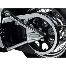 Kit de cubiertas del basculante/Phantom — compatible con FXS, FLS, FLSTFB, FLSTF, FXSTD, FLSTN; staggered dual/2-into-1 exhaust