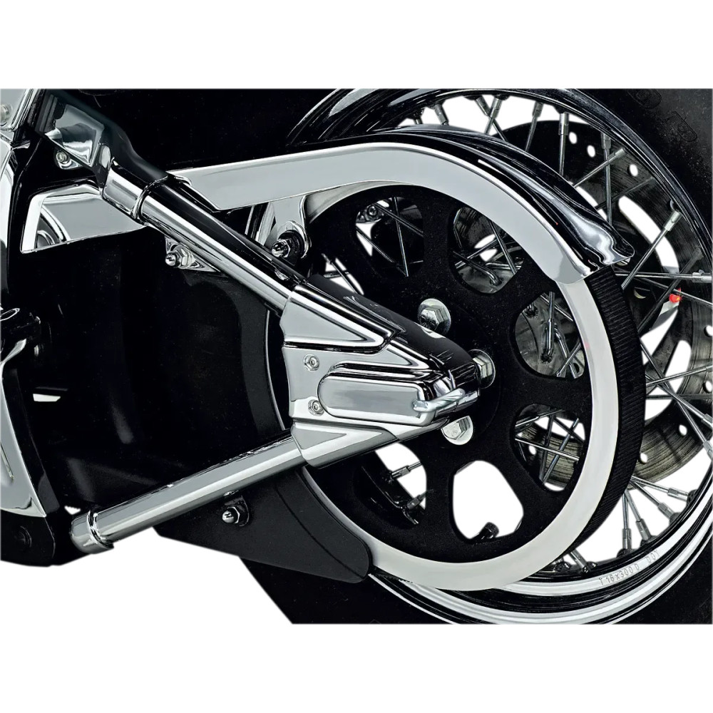 Kit de cubiertas del basculante/Phantom — compatible con FXS, FLS, FLSTFB, FLSTF, FXSTD, FLSTN; staggered dual/2-into-1 exhaust
