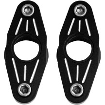 Swingarm Pivot Blocks — Black anodized, Pair