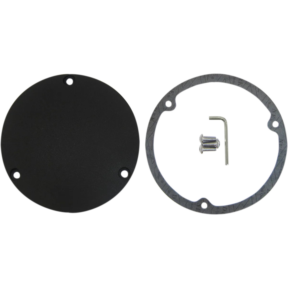 Derby Cover — Black wrinkle, 3-hole mounting