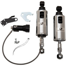 422 Series Shocks with Remote Adjustable Preload — Rear, Chrome, 19.90 kg/mm (1117 lb/in)