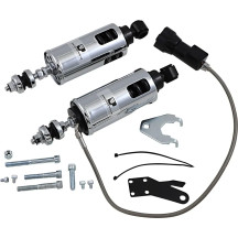 422 Series Shocks with Remote Adjustable Preload — Rear, Heavy Duty, Chrome, 19.90 kg/mm (1117 lb/in)