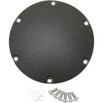Derby Cover — Black Wrinkle, 6-hole mounting