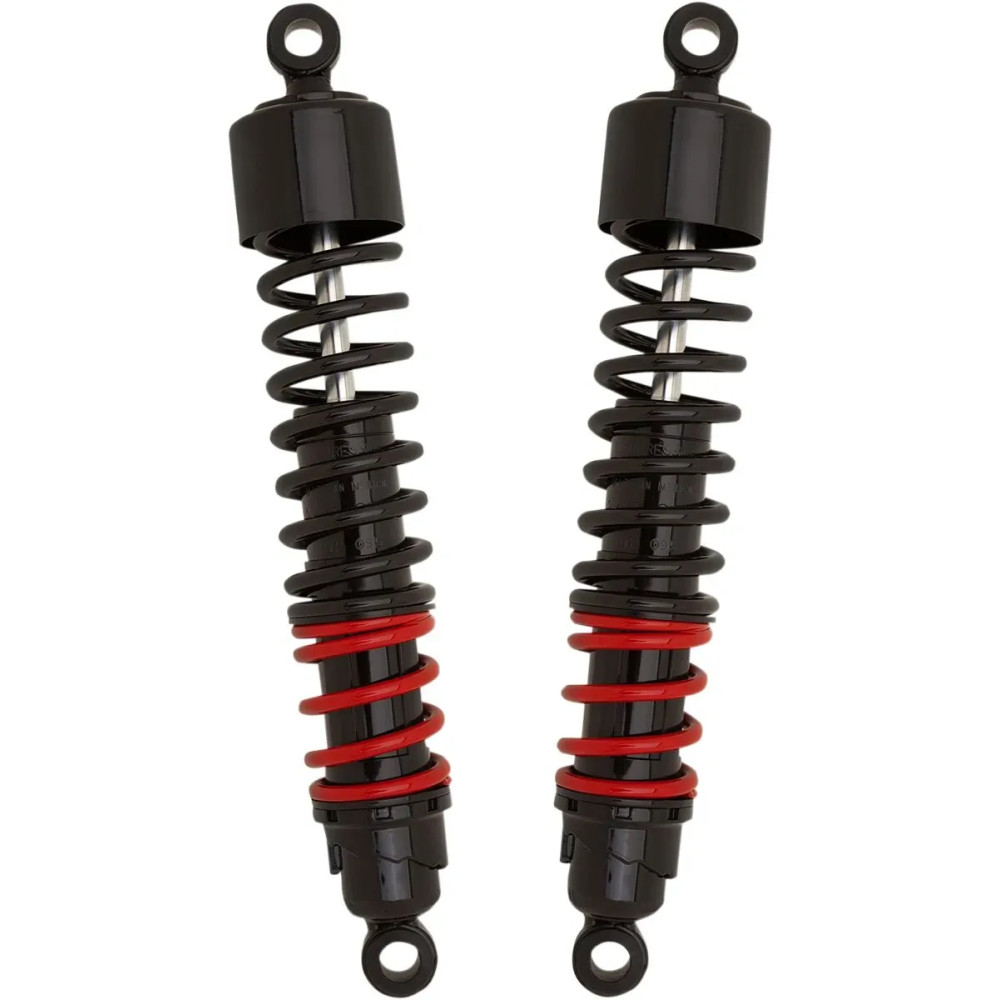 Amortiguadores Stiletto — 343 mm (13,5"), montaje trasero, negro, rojo