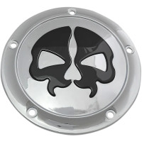 Tapa Derby Split Skull — Cromo, montaje de 5 orificios