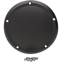 Derby Cover — Matte Black, 5-hole, fits standard stock cover