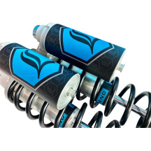 Suspensión piggyback Legend REVO ARC para FXD Models — 13", servicio pesado, transparente, trasera