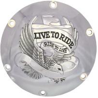 Live To Ride Tapa de Derby — cromado, montaje de 6 orificios